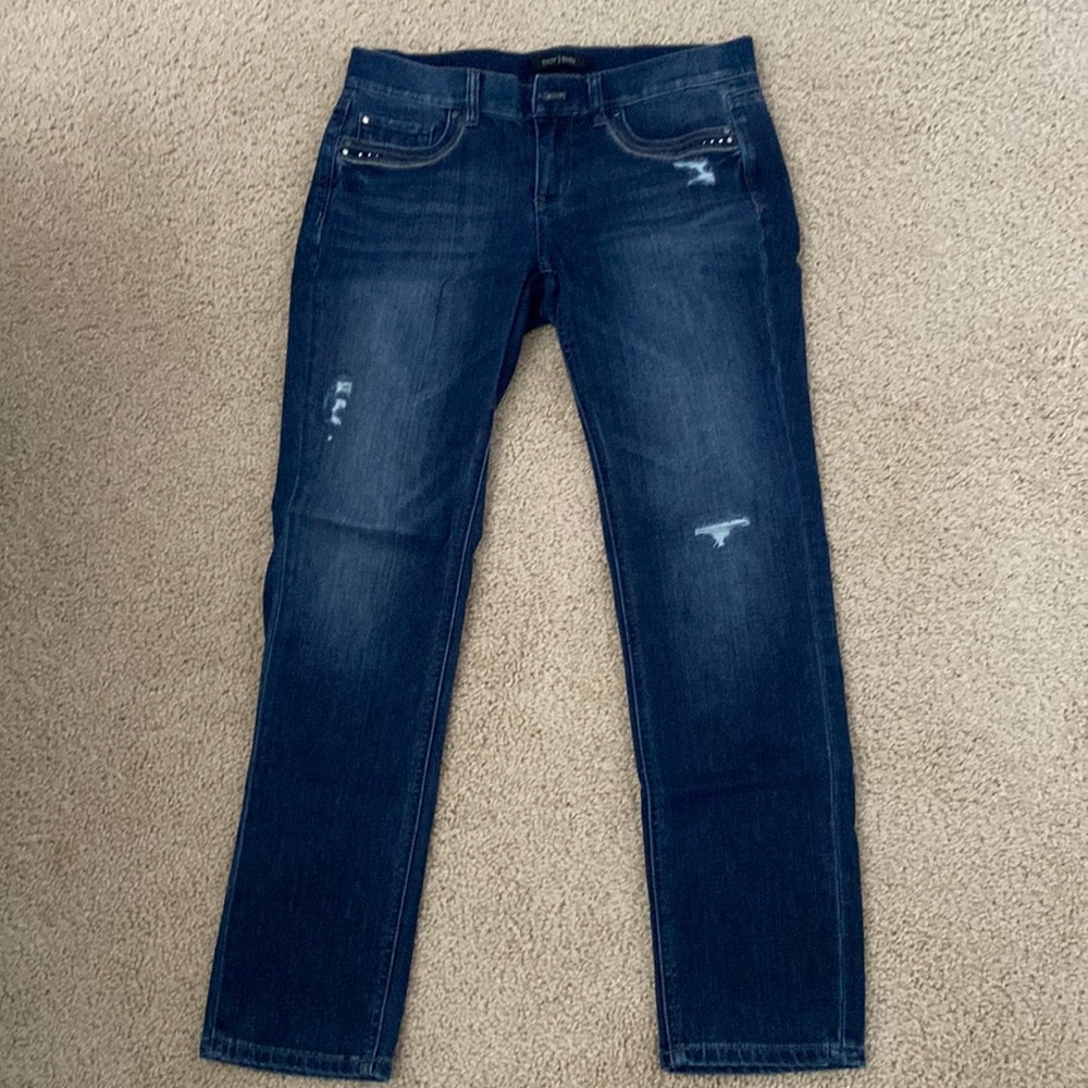 WHBM 6R slim ankle jean with pocket detail